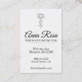 *~*霊気のエネルギーを癒すスパークルレイロータス 名刺 (裏面)