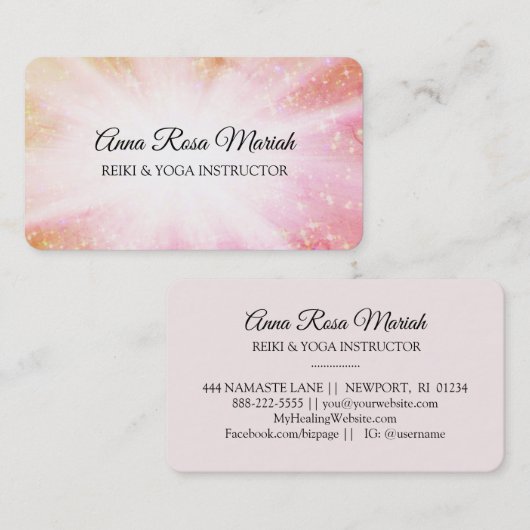 *～*霊気のエネルギー修復バースト – 光線の輝き 名刺 (正面/裏面)