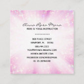 *~*霊気のエネルギー修復光線グリッター軽量作業員 スクエア名刺 (裏面)