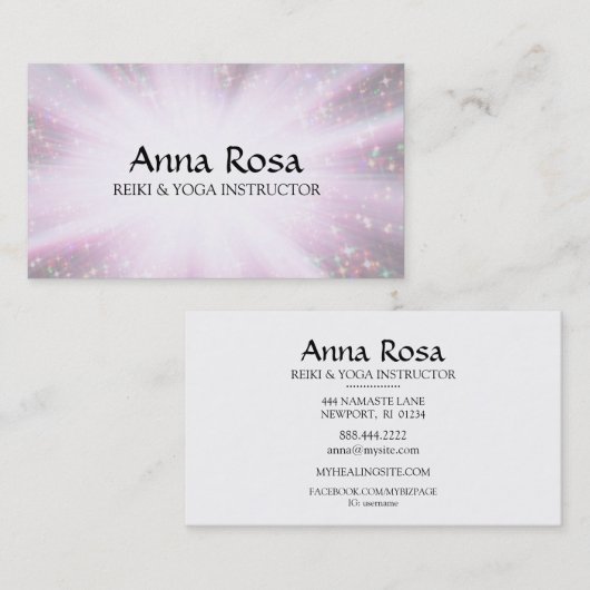 *~*霊気のエネルギー修復光線虹の輝き 名刺 (正面/裏面)