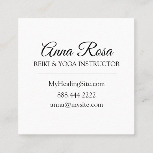 *~*霊気のエネルギー修復光線軽量作業員 スクエア名刺 (裏面)