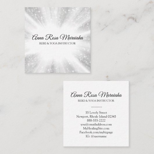 *~*霊気のエネルギー修復光線軽量作業員 スクエア名刺 (正面/裏面)