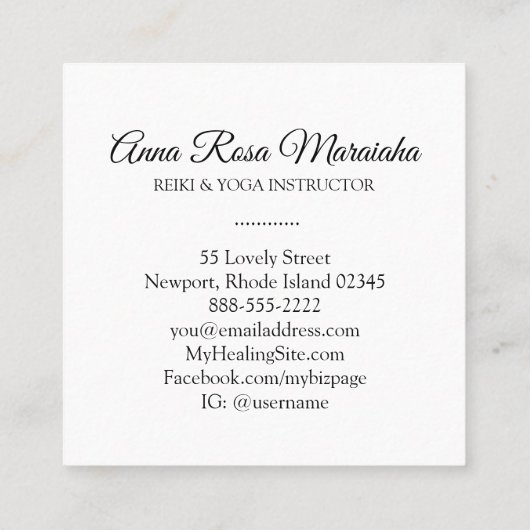 *~*霊気のエネルギー修復光線軽量作業員 スクエア名刺 (裏面)