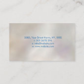 霊気のシンボルと手のロータスブルー大理石 名刺 (裏面)