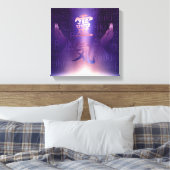 霊気のシンボルと紫色の光の癒し手 キャンバスプリント (インサイチュ (寝室))