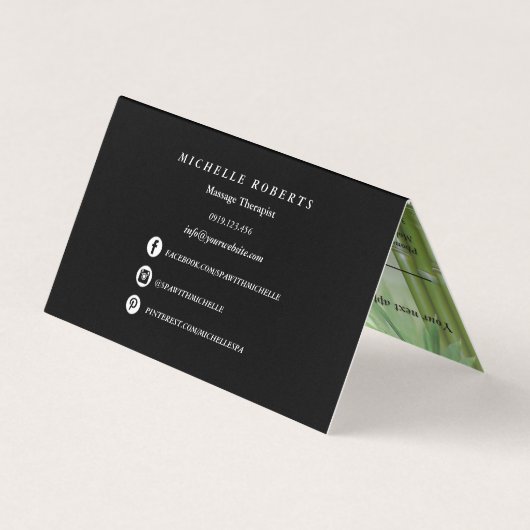 霊気のスパのヨガW/Appointment及び紹介 名刺 (裏面)