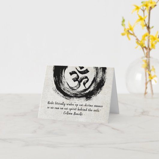 霊気のマスターおよびヨガの調停のインストラクターの引用文 カード (黄色い花)