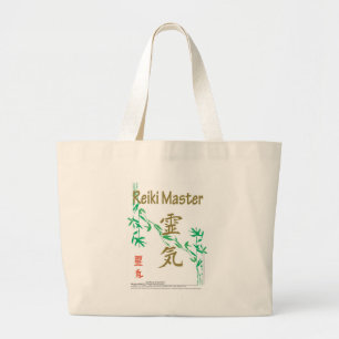 霊気のマスター ラージトートバッグ
