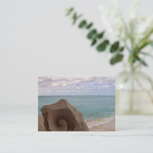 霊気のマッサージの代替医療のホリスティックなビーチ 名刺 (スタンド正面)