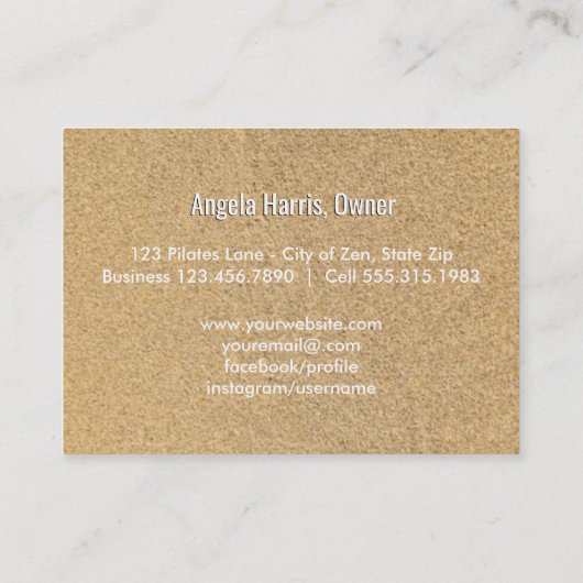 霊気のマッサージの代替医療のホリスティックなビーチ 名刺 (裏面)