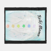 霊気のママ フリースブランケット (正面(横))