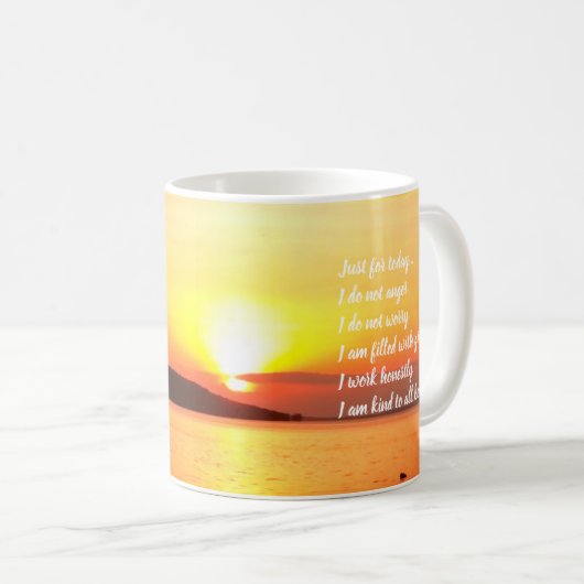 霊気の主義の日の出のマグ コーヒーマグカップ (正面右)