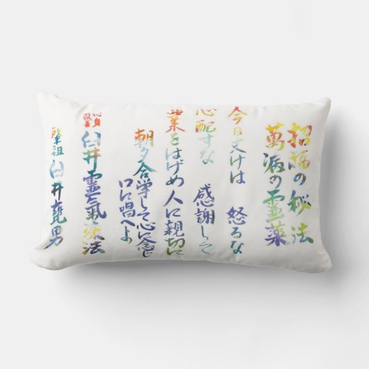霊気の主義の枕 ランバークッション (正面)