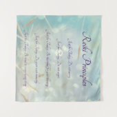 霊気の主義の淡いブルーのデザイン タペストリー (正面(横))