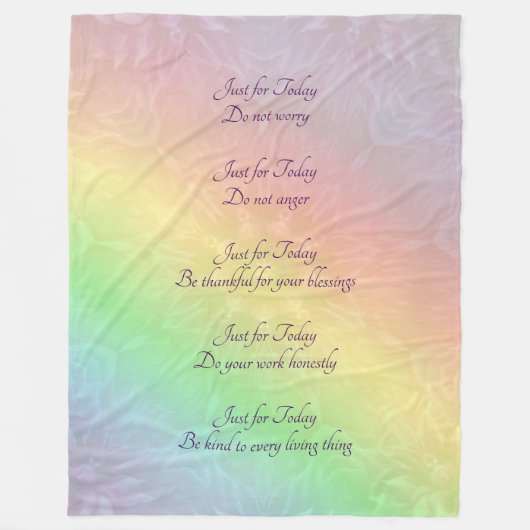 霊気の主義の虹の曼荼羅のデザイン フリースブランケット (正面)