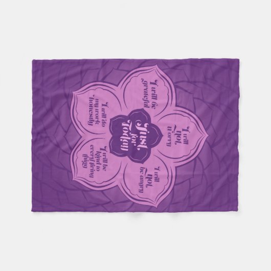 霊気の主義-はすの霊気の教訓 フリースブランケット (正面(横))