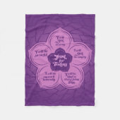 霊気の主義-はすの霊気の教訓 フリースブランケット (正面)