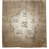 霊気の主義-霊気の教訓の金薄い シャワーカーテン (正面)