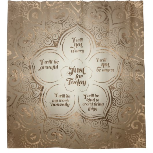 霊気の主義-霊気の教訓の金薄い シャワーカーテン (正面)