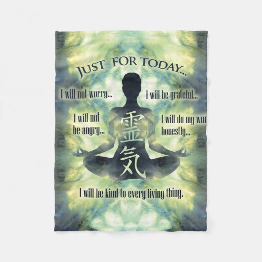 霊気の主義-霊気の教訓 フリースブランケット (正面)