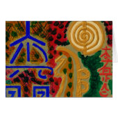 霊気の主要な治療の記号-中祈りの言葉の文字 (正面横)