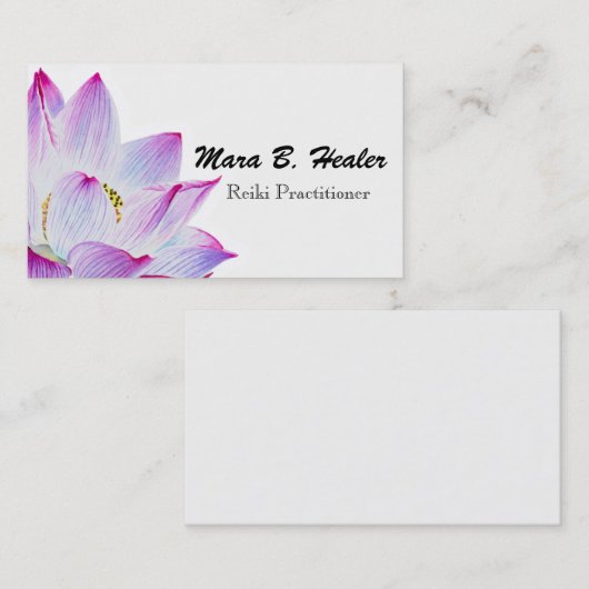 霊気の修士または開業医の光に満ちたビジネス 名刺 (正面/裏面)