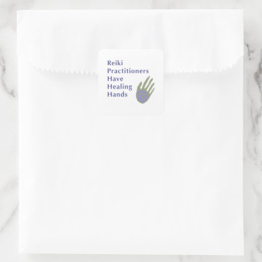 霊気の修行者が癒し手を持つ スクエアシール (バッグ)