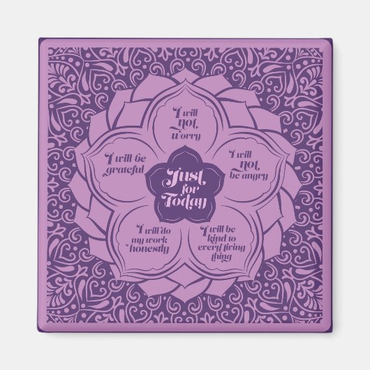 霊気の原則 – ロータスの霊気の教訓 マグネット (正面)