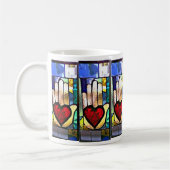 霊気の愛および信頼のマグ コーヒーマグカップ (左)