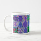 霊気の治療のシンボルや象徴12のHavenlyの青 コーヒーマグカップ (左)