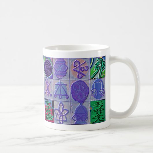 霊気の治療のシンボルや象徴12のHavenlyの青 コーヒーマグカップ (右)