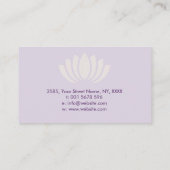 霊気の治療の記号および手のアメジストおよび金ゴールド 名刺 (裏面)