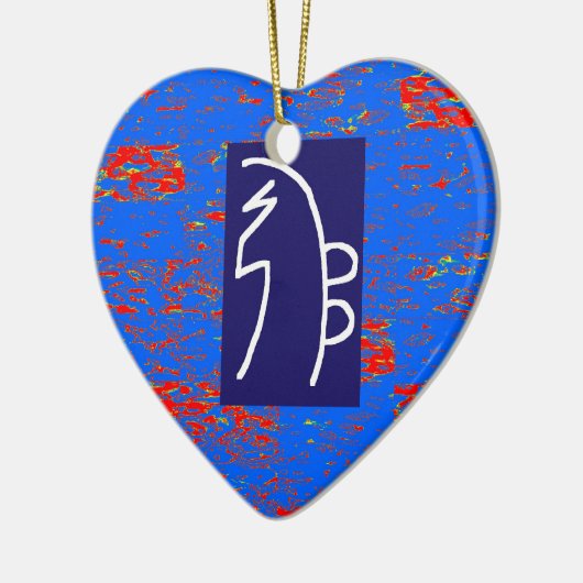 霊気の治療の記号のテンプレートの健康の福利 セラミックオーナメント (左)