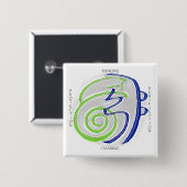 霊気の治療ボタン 缶バッジ (正面&裏面)