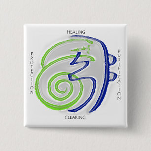 霊気の治療ボタン 缶バッジ