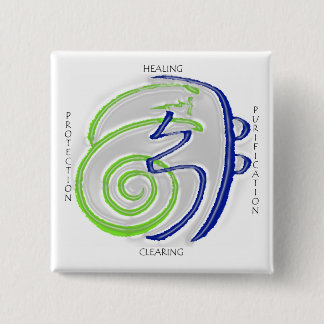 霊気の治療ボタン 缶バッジ