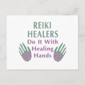 霊気の治療者が癒しの手でそれを行う ポストカード (正面)
