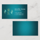 霊気の記号および治療手の金大理石 名刺 (正面/裏面)