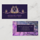 霊気の象徴と手と金ゴールド  名刺 (正面/裏面)