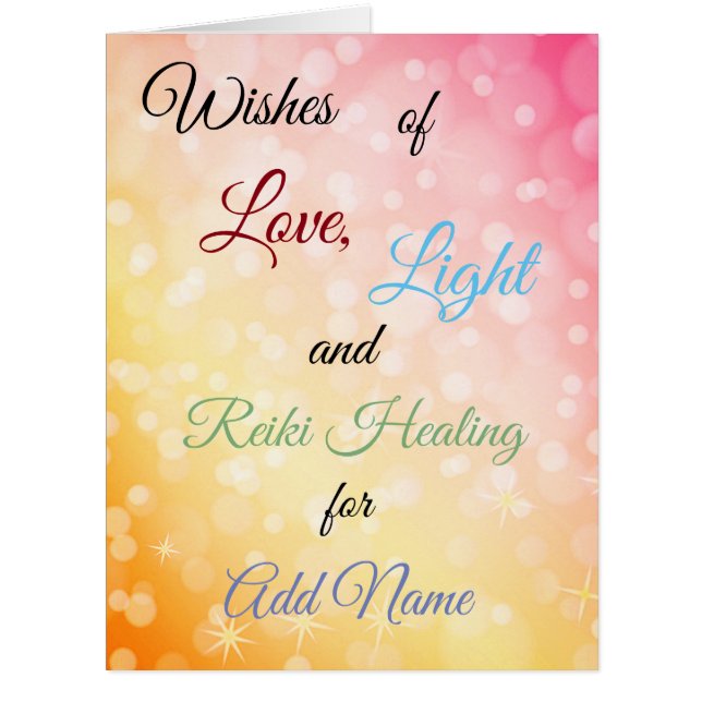 霊気をテーマにしたGet Well greeting (正面)