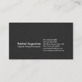 霊気インストラクターヨガポーズ白黒クラスパス ロイヤリティカード (裏面)