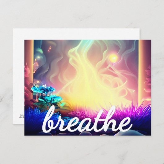 霊気エネルギーの仕事は豊かな肯定を呼吸 ポストカード (正面/裏面)