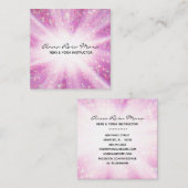 *~*霊気エネルギーヒーリングレイライトワーカーグリッター スクエア名刺 (正面/裏面)