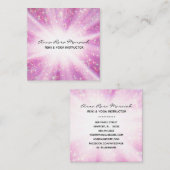 *~*霊気エネルギー修復光線軽作業者グリッター スクエア名刺 (正面/裏面)