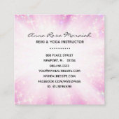 *~*霊気エネルギー修復光線軽作業者グリッター スクエア名刺 (裏面)