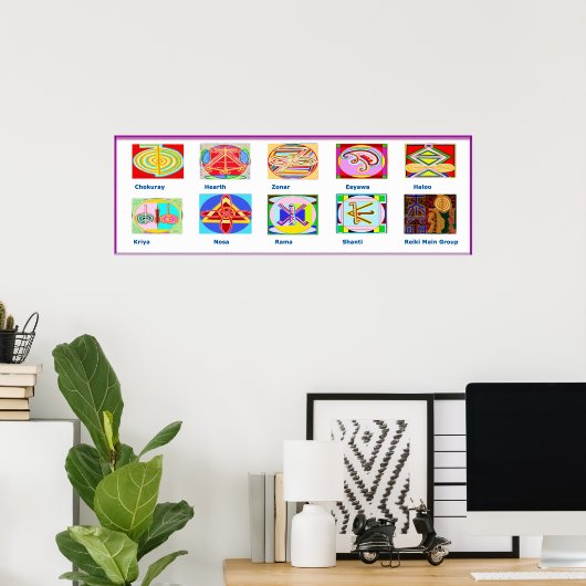 霊気カルナヒーリングマスターのシンボル ポスター (ホームオフィス)