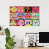 霊気カルナヒーリングマスターのシンボル ポスター (ホームオフィス)