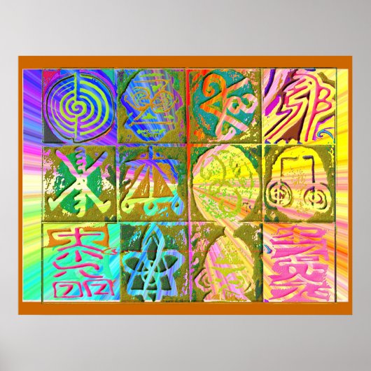 霊気カルナ：ヴィンテージスタイルアートシンボル ポスター (正面)