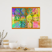 霊気カルナ：ヴィンテージスタイルアートシンボル ポスター (キッチン)