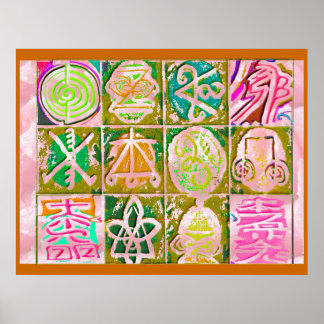 霊気カルナ：ヴィンテージスタイルアートシンボル ポスター